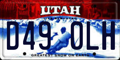 UT license plate D490LH