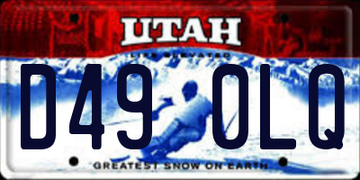 UT license plate D490LQ