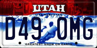 UT license plate D490MG