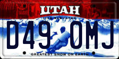 UT license plate D490MJ