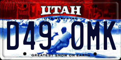 UT license plate D490MK