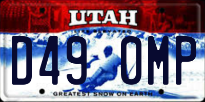 UT license plate D490MP