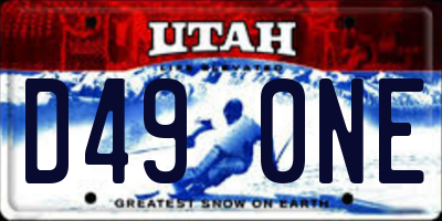 UT license plate D490NE