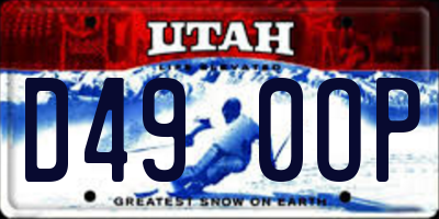 UT license plate D490OP