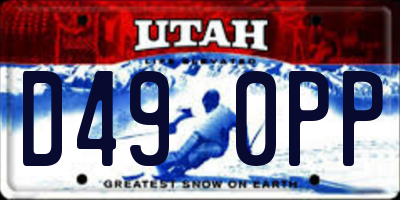 UT license plate D490PP
