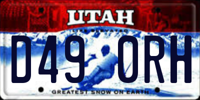 UT license plate D490RH