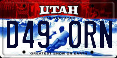 UT license plate D490RN