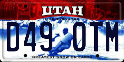 UT license plate D490TM