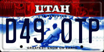 UT license plate D490TP