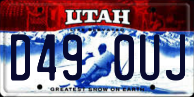 UT license plate D490UJ