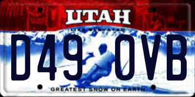 UT license plate D490VB
