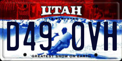 UT license plate D490VH