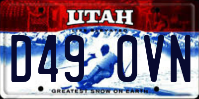 UT license plate D490VN