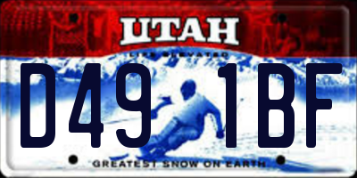 UT license plate D491BF