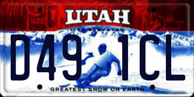 UT license plate D491CL