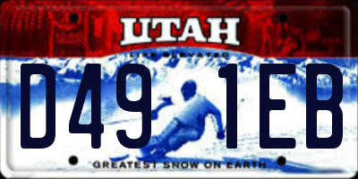 UT license plate D491EB