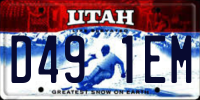 UT license plate D491EM