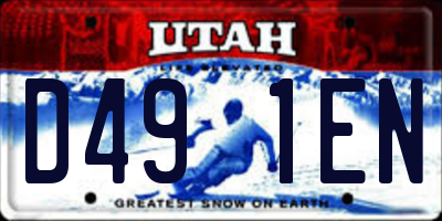 UT license plate D491EN