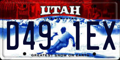 UT license plate D491EX
