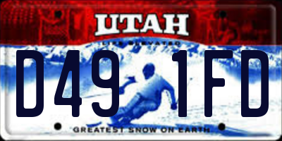 UT license plate D491FD