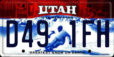 UT license plate D491FH
