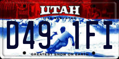 UT license plate D491FI
