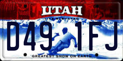 UT license plate D491FJ