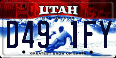UT license plate D491FY