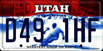 UT license plate D491HF