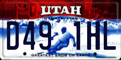 UT license plate D491HL