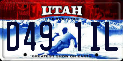 UT license plate D491IL