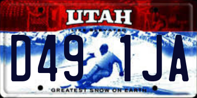 UT license plate D491JA