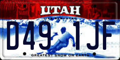 UT license plate D491JF