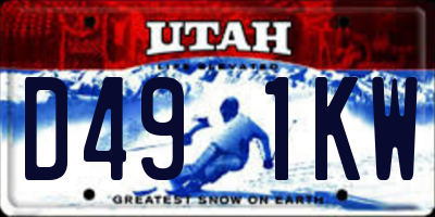 UT license plate D491KW