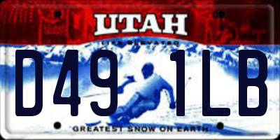 UT license plate D491LB