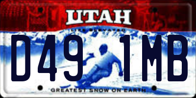 UT license plate D491MB