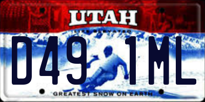 UT license plate D491ML