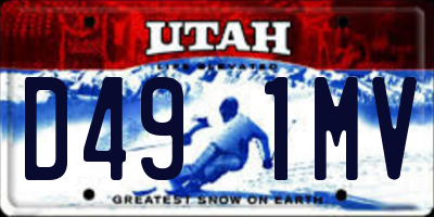 UT license plate D491MV