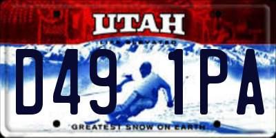 UT license plate D491PA