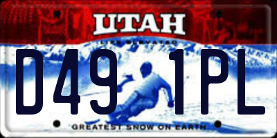 UT license plate D491PL