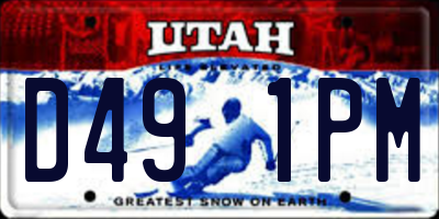 UT license plate D491PM