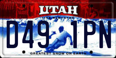 UT license plate D491PN