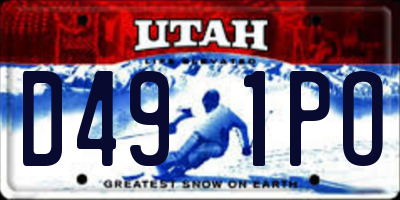 UT license plate D491PO