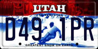 UT license plate D491PR