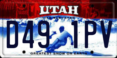 UT license plate D491PV