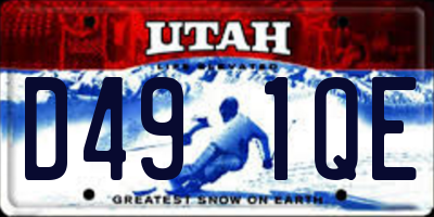UT license plate D491QE