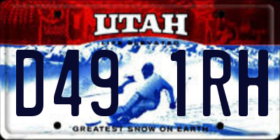 UT license plate D491RH
