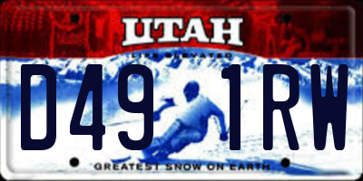 UT license plate D491RW