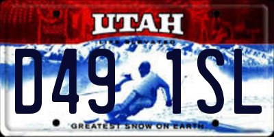 UT license plate D491SL