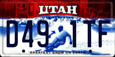 UT license plate D491TF